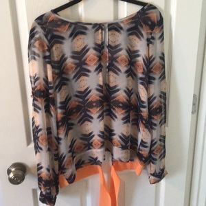 Umgee sheer long sleeve shirt